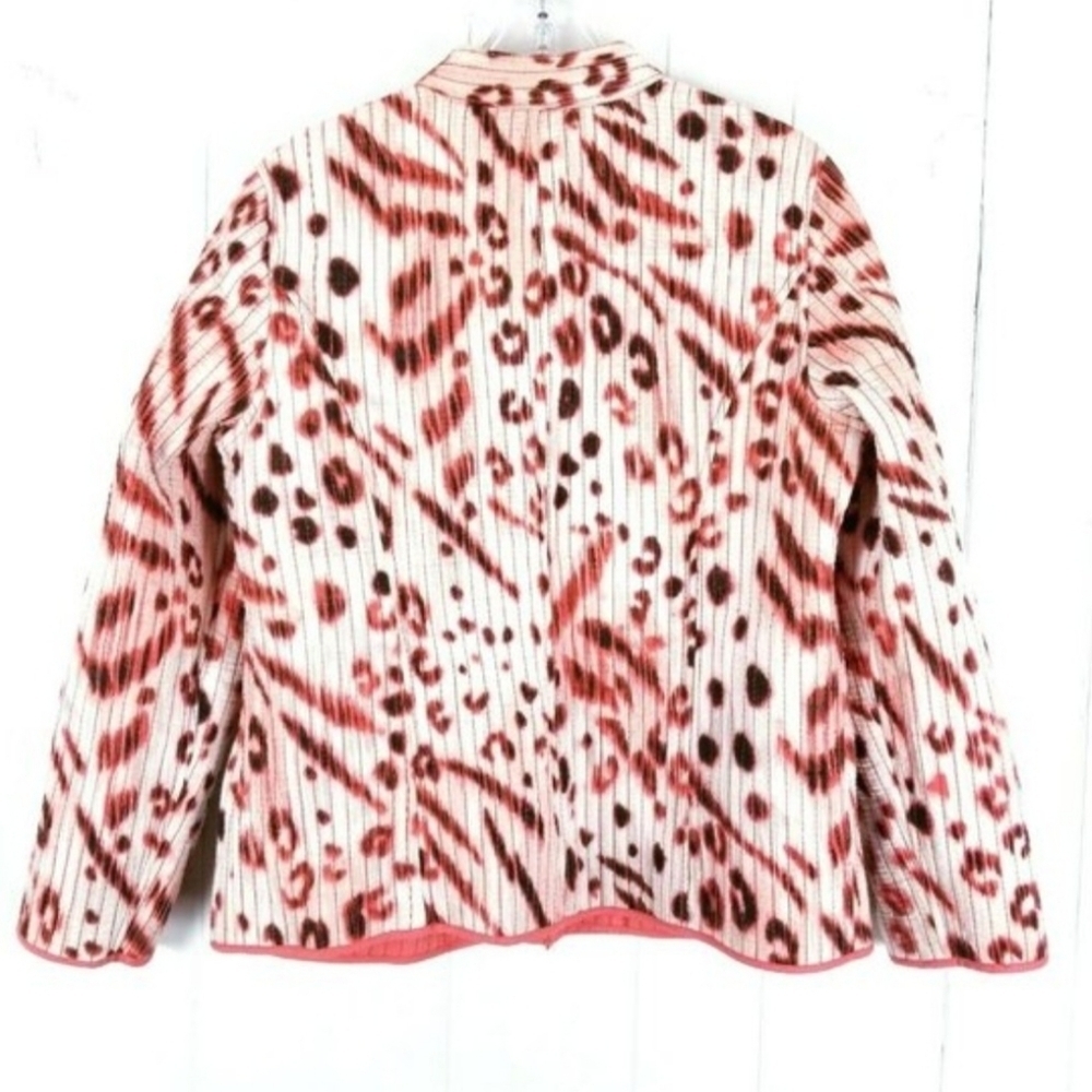 Chico's Vibrant Animal Print Blazer Size 2X REVERSIBLE.NWOT - Picture 6 of 14
